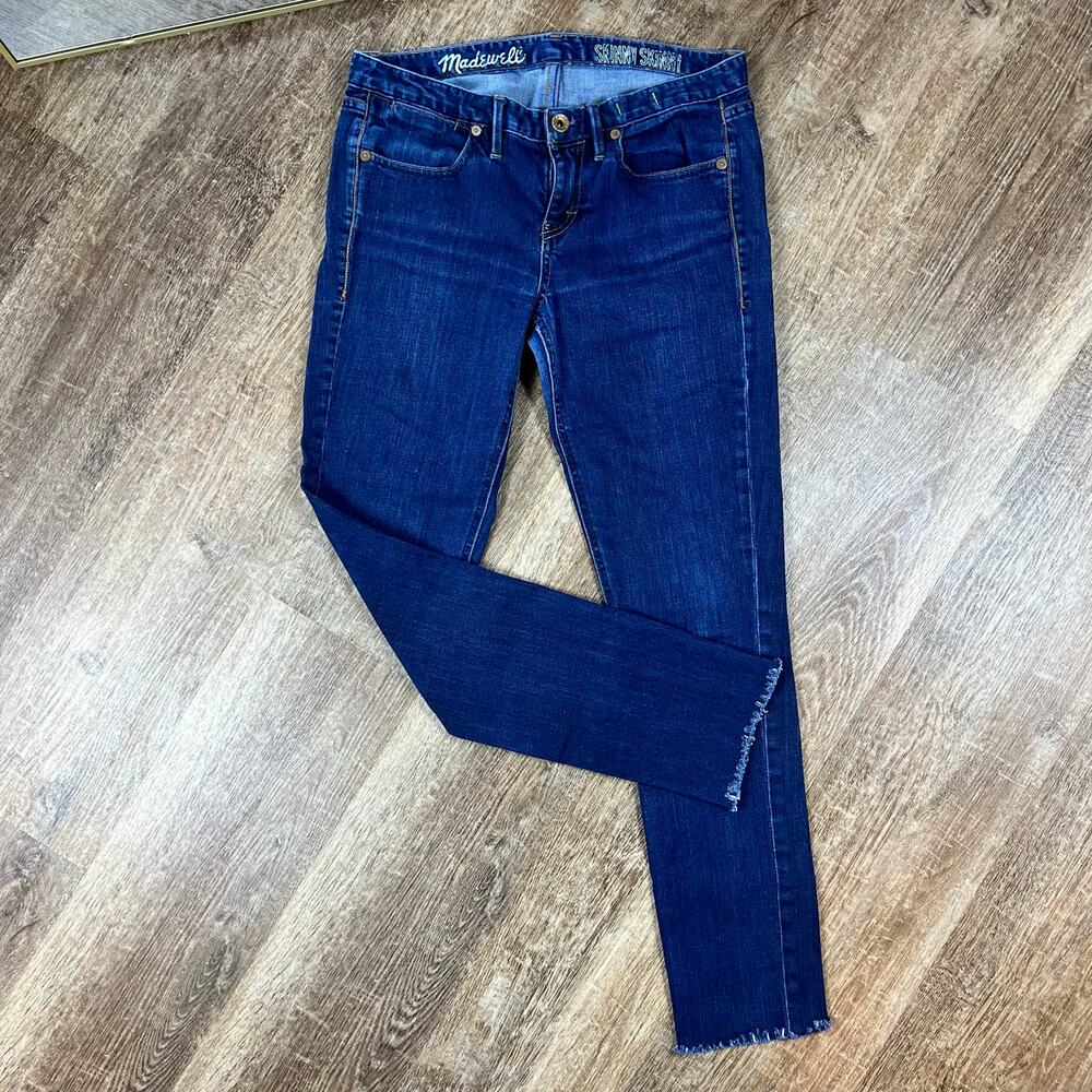 Madewell Skinny Skinny Jeans Dark wash raw hem jeans